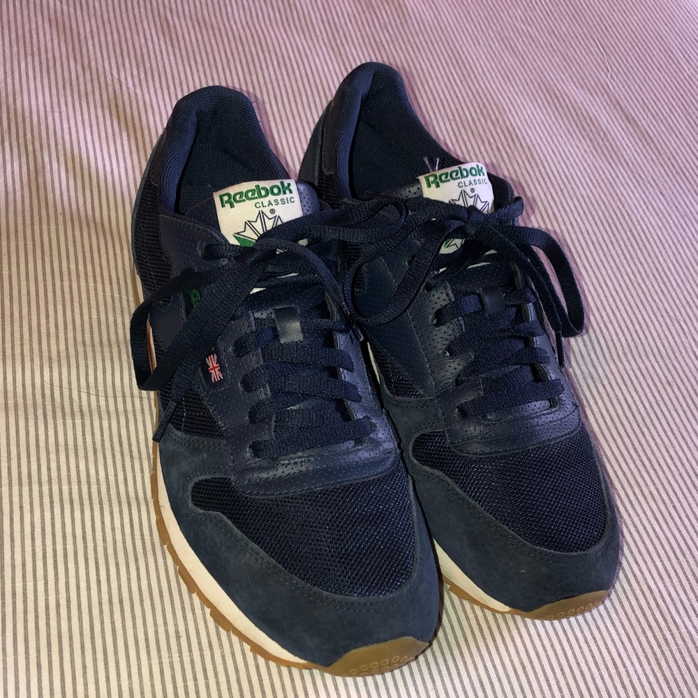 Navy Reebok classic  sneakers size 10